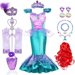 Girls Mermaid Dress Charm Princess Dress Cosplay Costumes For Kids Girl Mermaid Birthday Party Stage Dress Halloween Clothing