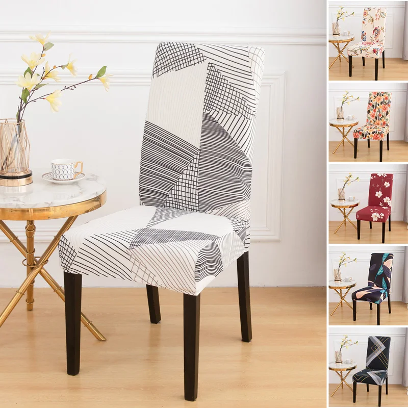 

1PC Spandex Elastic Dining Chair Covers Stretch Slipcovers for Wedding Hotel Banquet Dining Room Universal Fit Washable Fabric