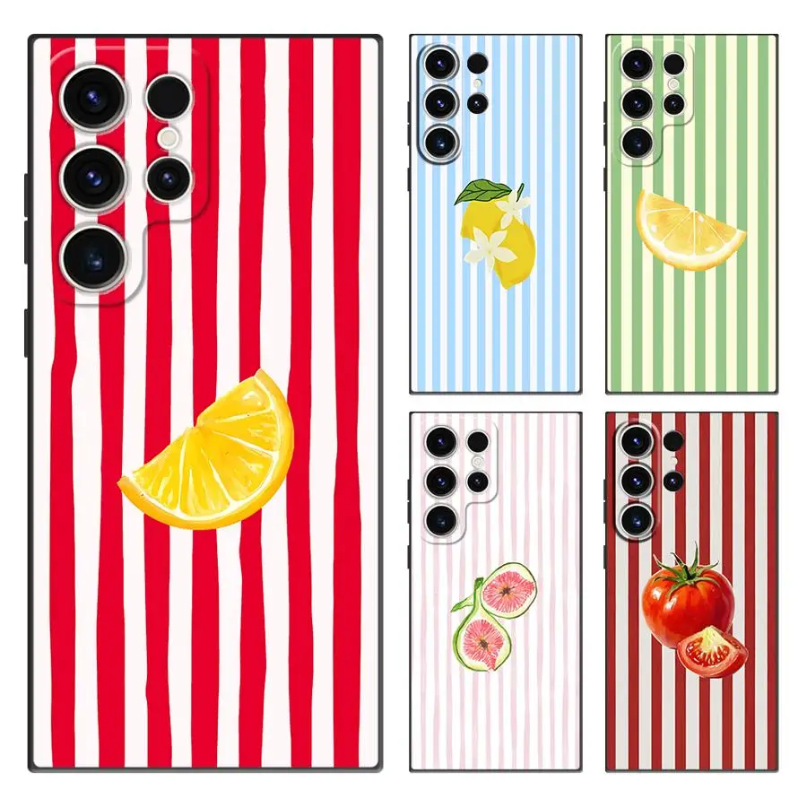 Fashion Fruits Funda Phone Cover Case for Samsung Galaxy S26 S24 Plus S10 S9 S21 FE Note 20 Ultra 8 9 10 S20 S23 S25 Ultra