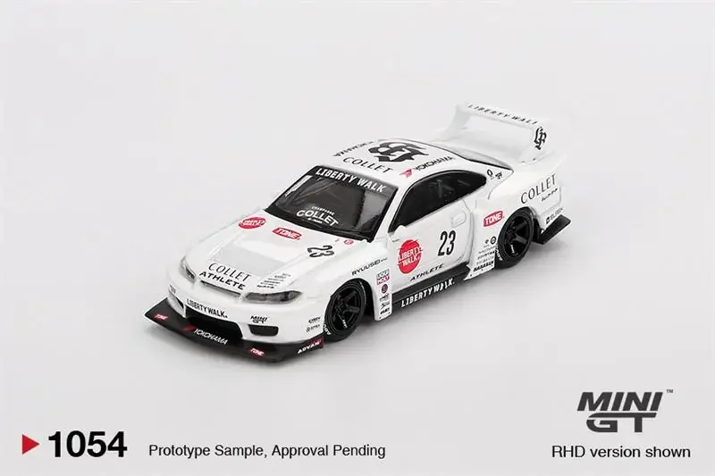 

[Предпродажа] MINI GT 1:64 LBWK LB-Super Silhouette S15 SILVIA ATHLETE White 1044, литая под давлением модель автомобиля