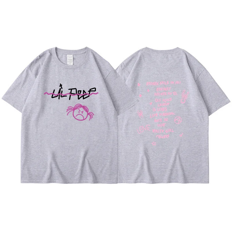 Rapper Lil Peep T Shirt Men Women Fashion T-shirt Cotton Tshirt Kids Hip Hop Tops Tee Music Tshirt Boy Tees Mens Clothing Summer