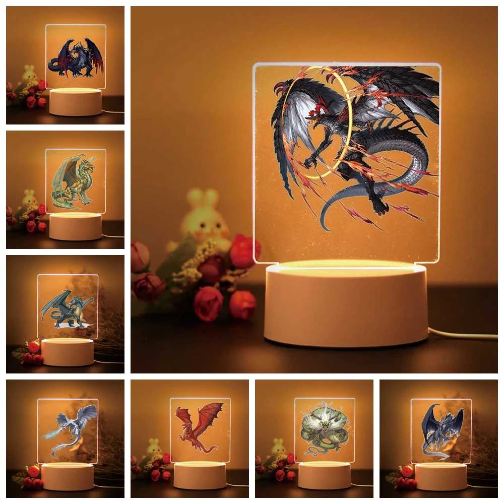 

Western Dragon 3D Lamp Usb Powered & Battery Operated Optical Illusion Table With Remote Control