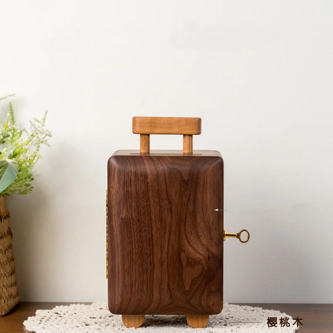 크리 에이 티브 저장 스토리지 검은 호두 변경 동전 종이 상자 돼지 저금통 귀여운 장식 고급 럭셔리 휴일 스토리지 선물