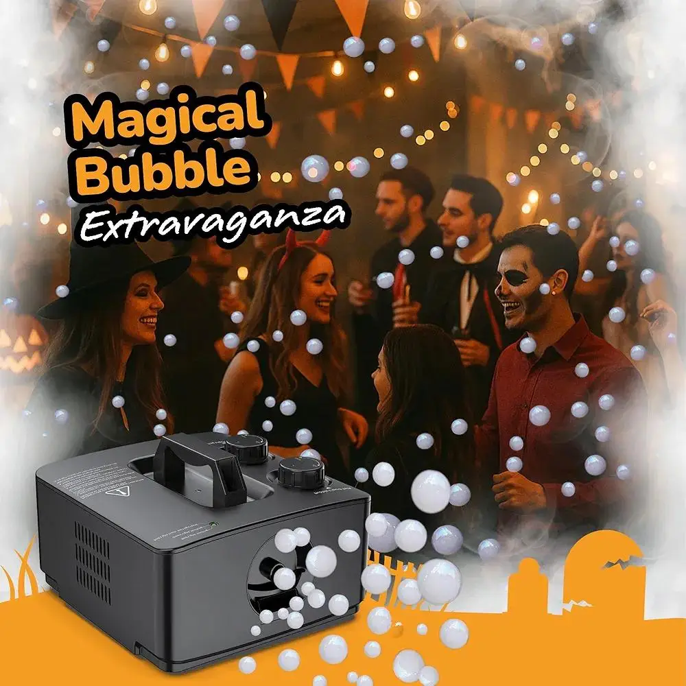 Fog bubble machine 2 powerful modes in one machine for children's toys birthday gift wedding party stage Halloween Christmas