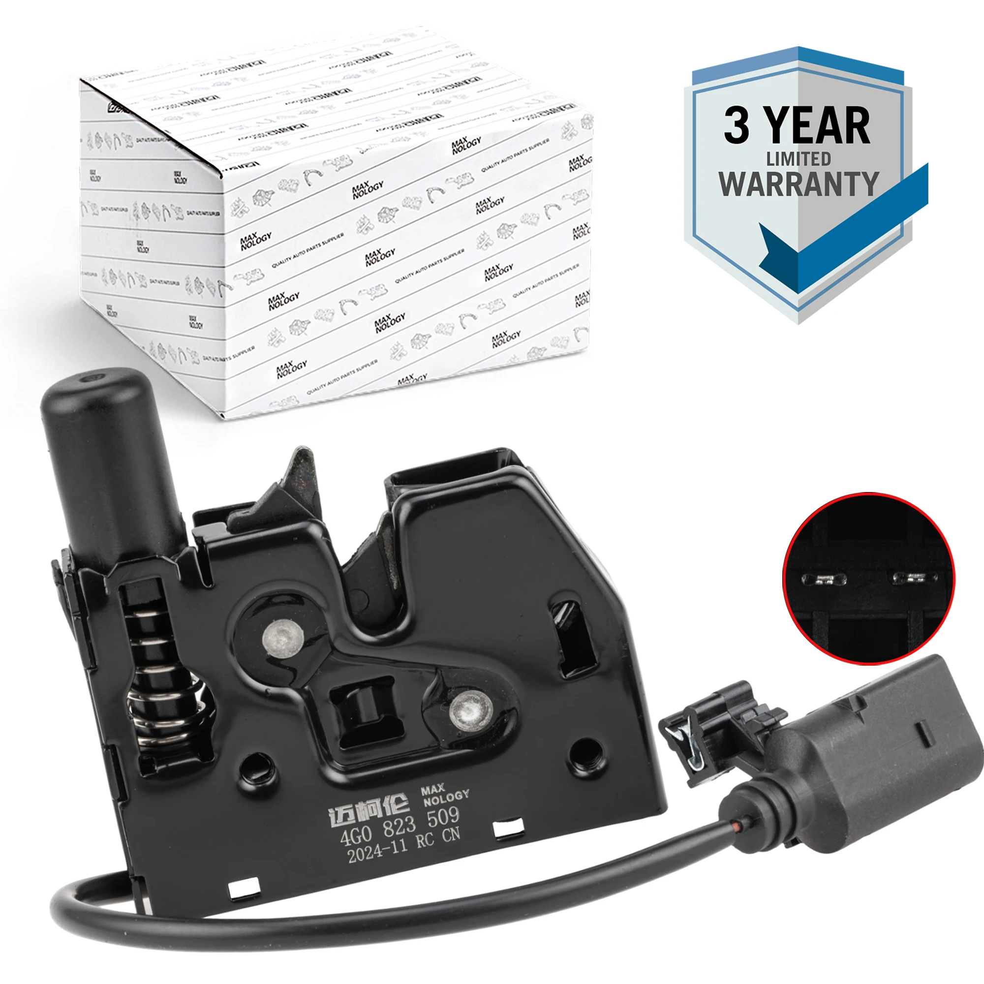 

Lower Hood Lock Actuator with Micro-Switch For AUDI A6 C7 4GH 4G2 4G5 A4 4GA RS6