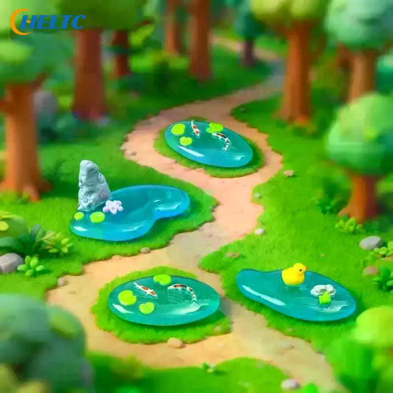 Mini Ornamentos de Resina para - Bonsai Garden With Koi Pond avaliação e preço