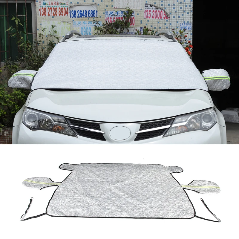 

For Toyota RAV4 2013-2019 Car Front Windshield Sunshades with Ear Anti-sun Anti-ice Waterproof Sunshade Attraction Outdoor