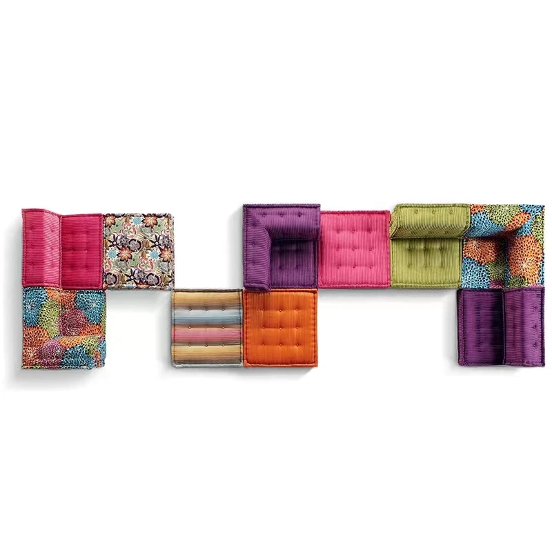 sh-DIY Living Room Sofa French Roche Bobois Creative Module Multicolor Fabric Sofa Designer Modern Fashion Sofa#