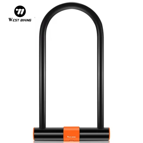 West biking aço carbono bicicleta u bloqueio anti-roubo seguro mtb estrada bicicleta bloqueio motocicleta scooter ciclismo acessórios