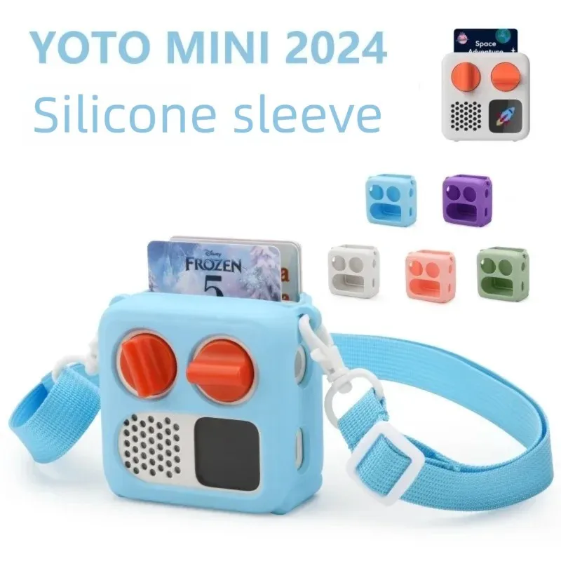 Image of Silikon-Schutzhülle für Geschichtenerzählgerät, Stoßfest mit Schultergurt, Tragetasche für Yoto Mini 2024 YXPJ02