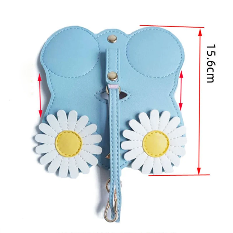 Brillen etui niedliche Frauen Kette hängen Brillen Zubehör Lagerung Hasp Pu Leder kreative Sonnenbrille Tasche weiche Brillen abdeckung