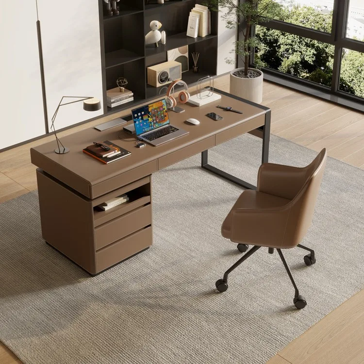 Italian Luxury High-End Minimalist Modern Home Bedroom Computer Desk Study Writing With Office Desks Feeling