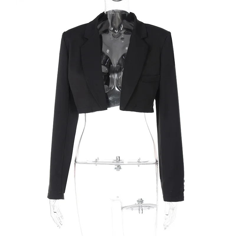European and American Style 2022 Early Autumn New Fashion Temperament Casual All-match Short Cardigan Small Suit Jacket Deat