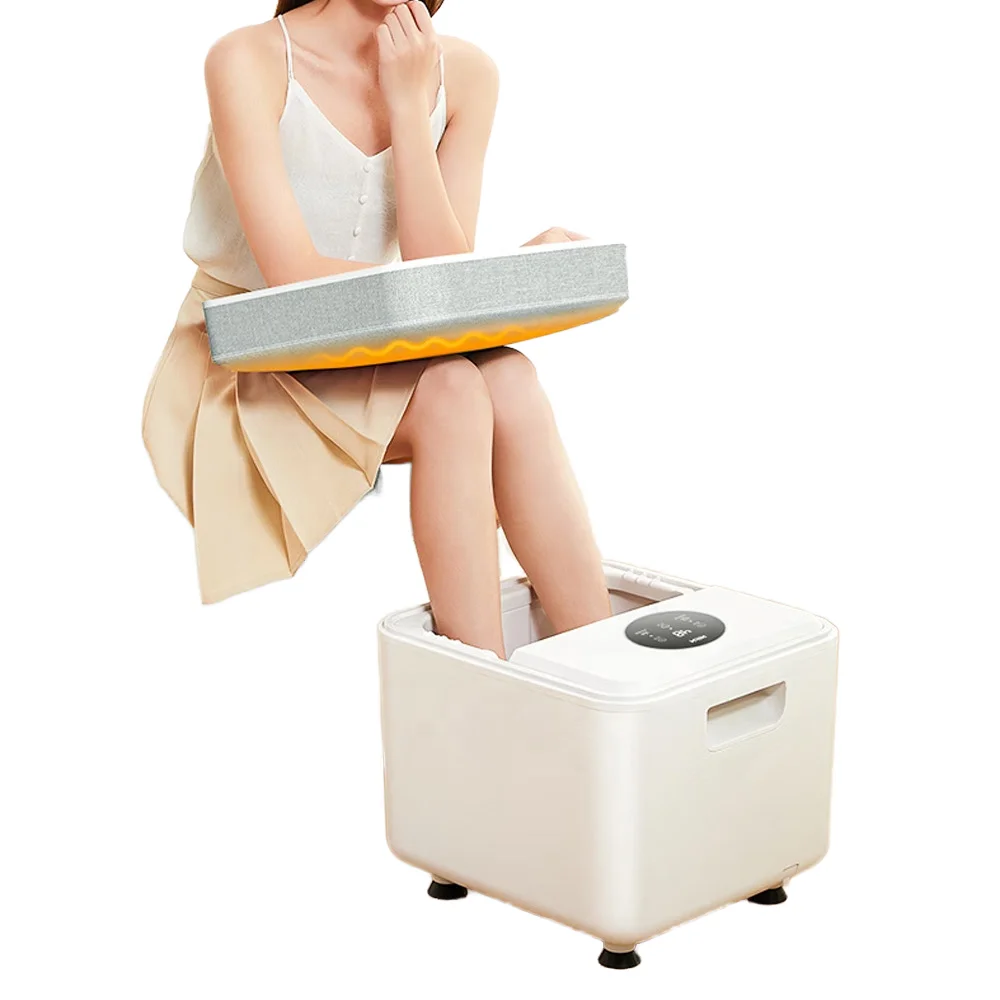 3-in-1 Foot Spa Massager with Heating and Vibrating Function Timing Control Multifunctional Bath Stool