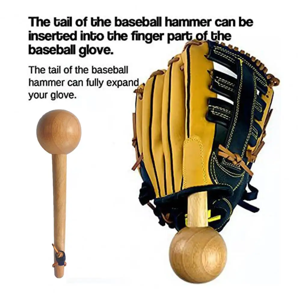 

1 Set Glove Break-in Mallet Wear-resistant Baseball Glove Mallet Bat Non-deformable Round Stick Sporting Goods