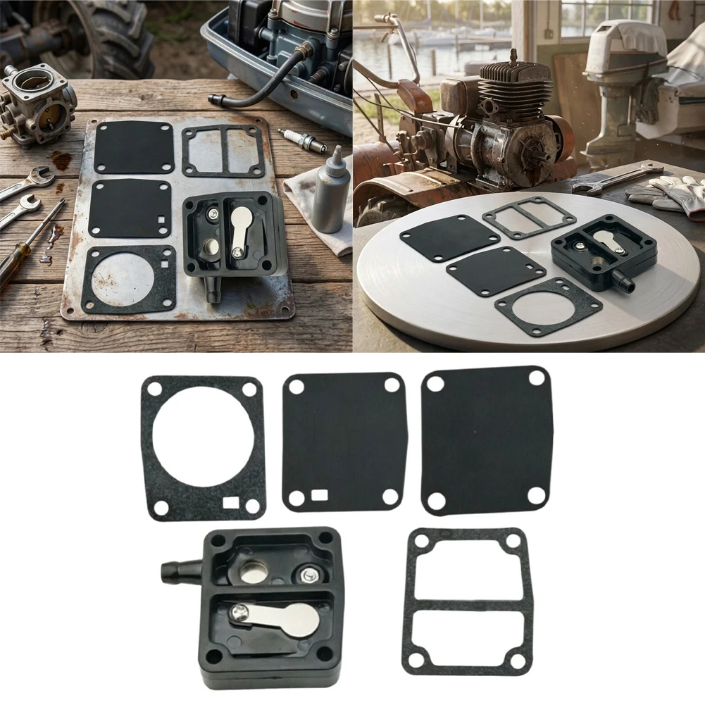6G1-24412 Carburetor Gasket Kit Engine Replacement Parts Fit 6-15HP Marine Motor Maintenance Repair Accessory Supplies