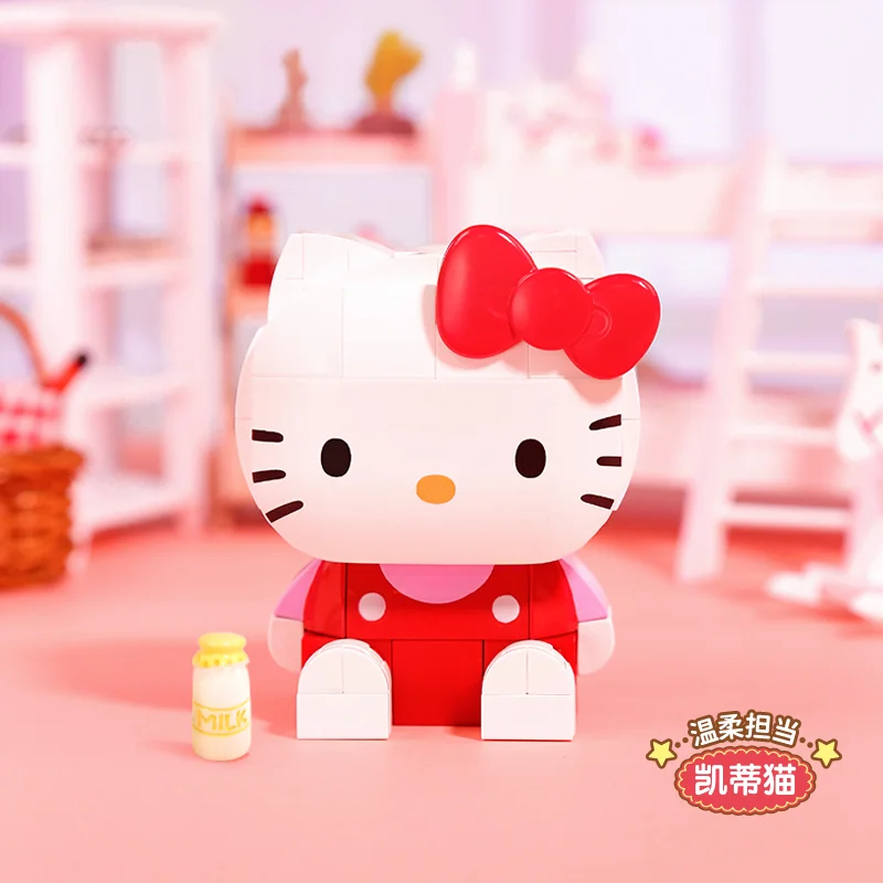 Keeppley Sanrio Building Blocks Doll Series Desktop Decoration Puzzle Assembling Model Toys Birthday Gifts for Boys and Girls