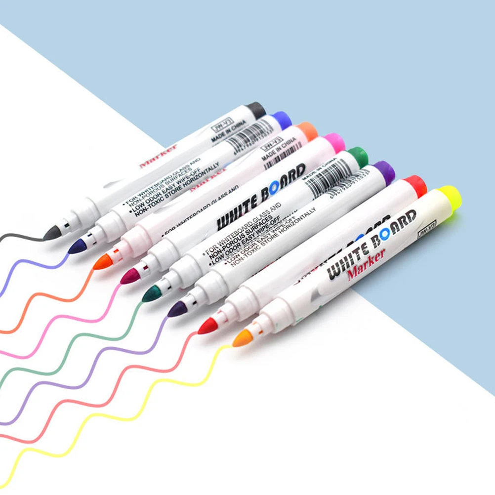 

12 Pcs Water Floating Pen Chalk Board Marker Erasable Whiteboard Pens Safe
