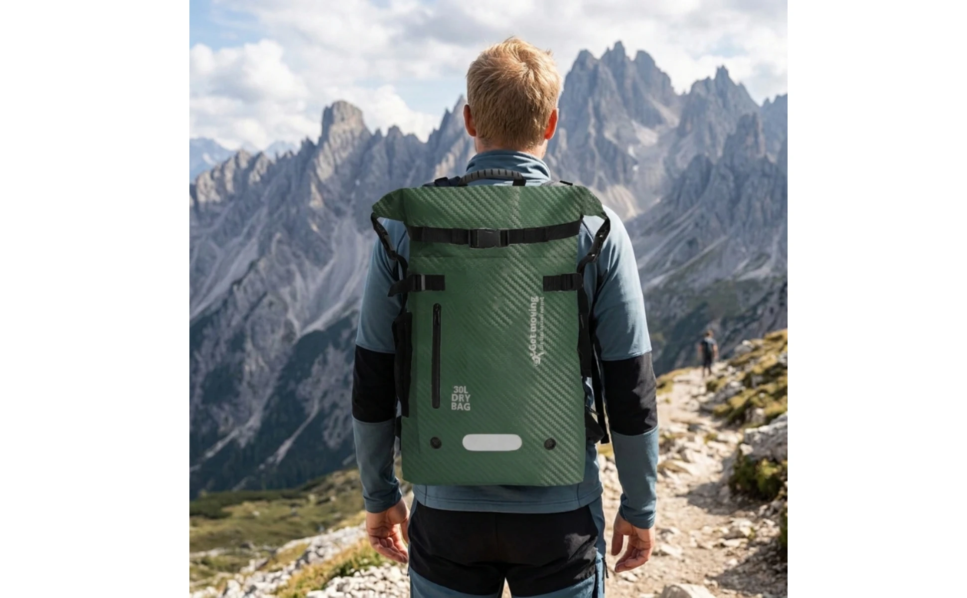 Dry Bag Backpack Water-Resistant Waterproof Backpack Roll-Roll-Top Bag Wipe-Clean Long-Lasting for Travelers, Travel, Beach