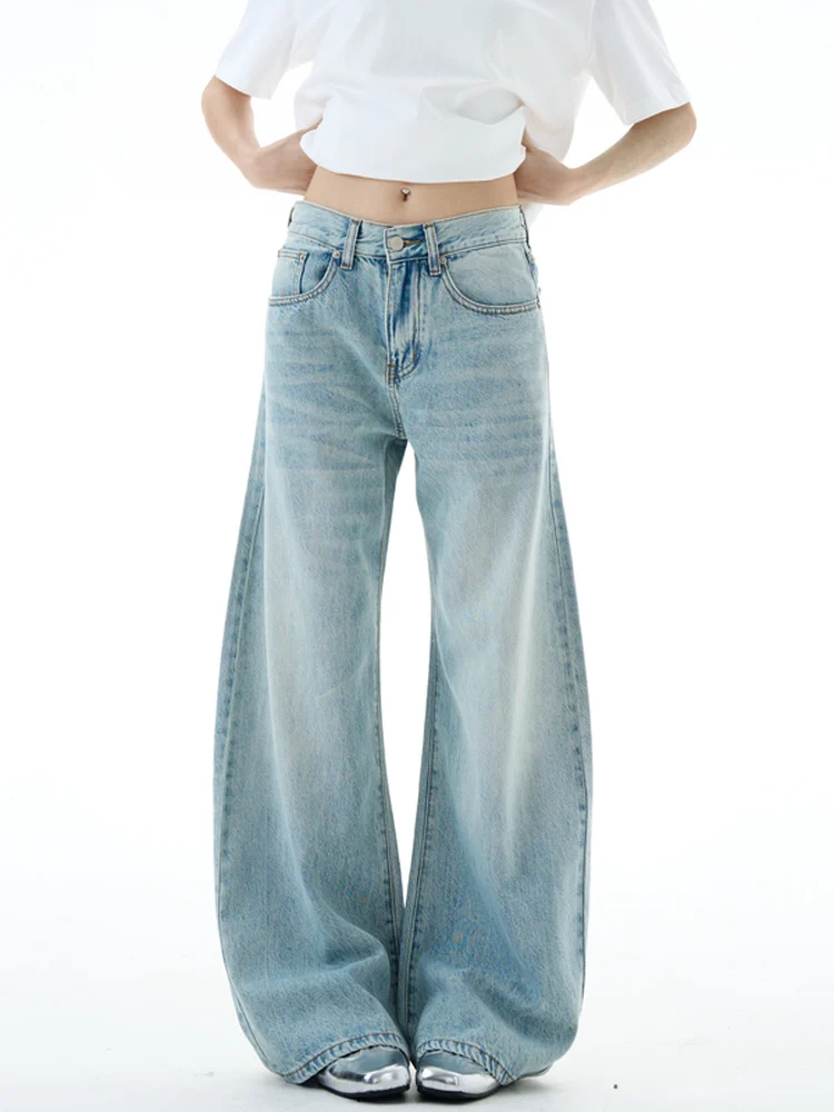 

Yeboon американские ретро джинсы с ножом мужские женские простые чистые посадки легкие свободные длинные брюки повседневные хлопковые джинсовые джинсы