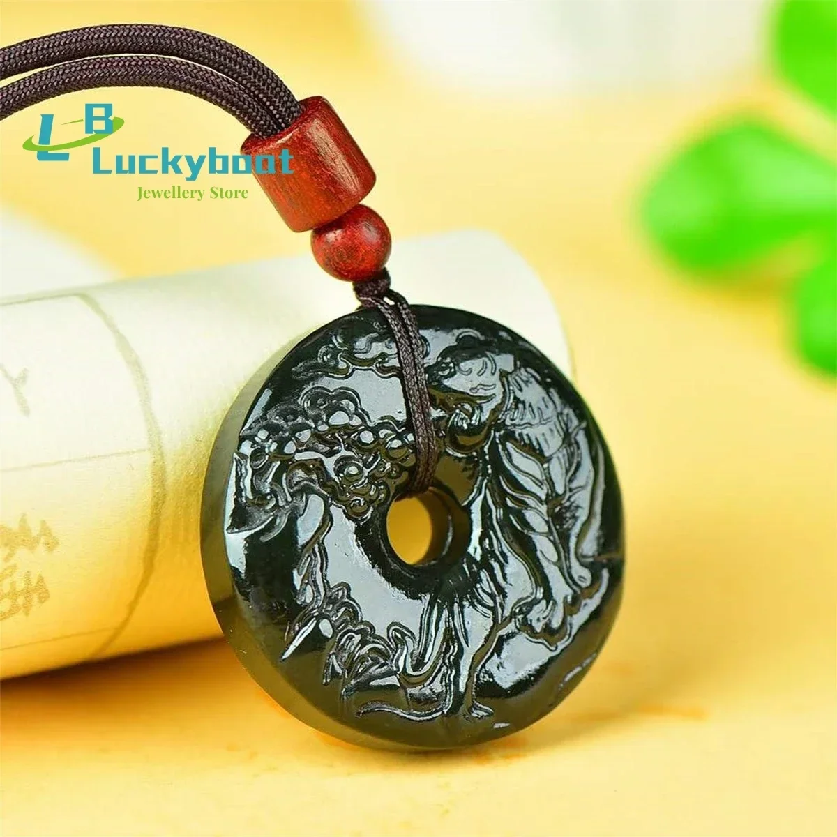 Natural Hotan Jade Zodiac Tiger Safety Clasp Pendant Simple Personality Exquisite Fashion Versatile Men and Women