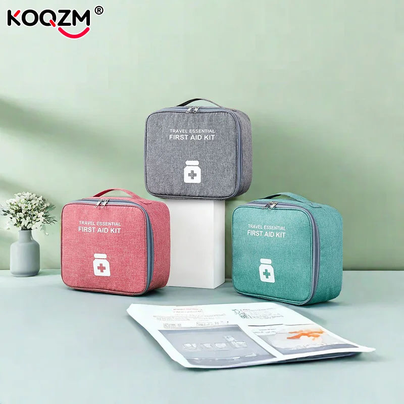 

Home First Aid Kit Large Capacity Empty Medicine Storage Bag Portable Travel Medicine Box Survival Bag Emergency Bag For Car