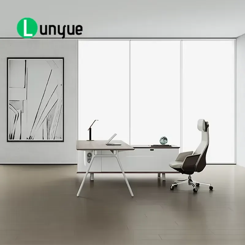 Custom Size L Shaped Executive Desk Simple Wooden Modular Office Manager Desk Durable Furniture for Home Office Business Use