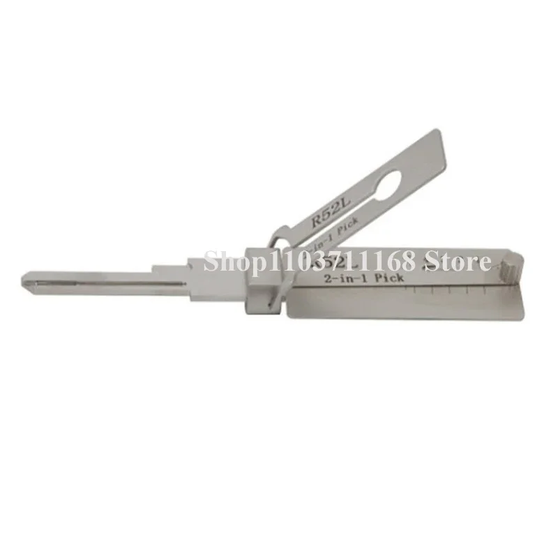 1/2 قطعة سلسلة مفاتيح اختيار الأقفال مفتاح رئيسي Lishi R52L (مطول) 2 في 1 اختيار وفك التشفير لعلامة فيليب الطويلة من الأقفال