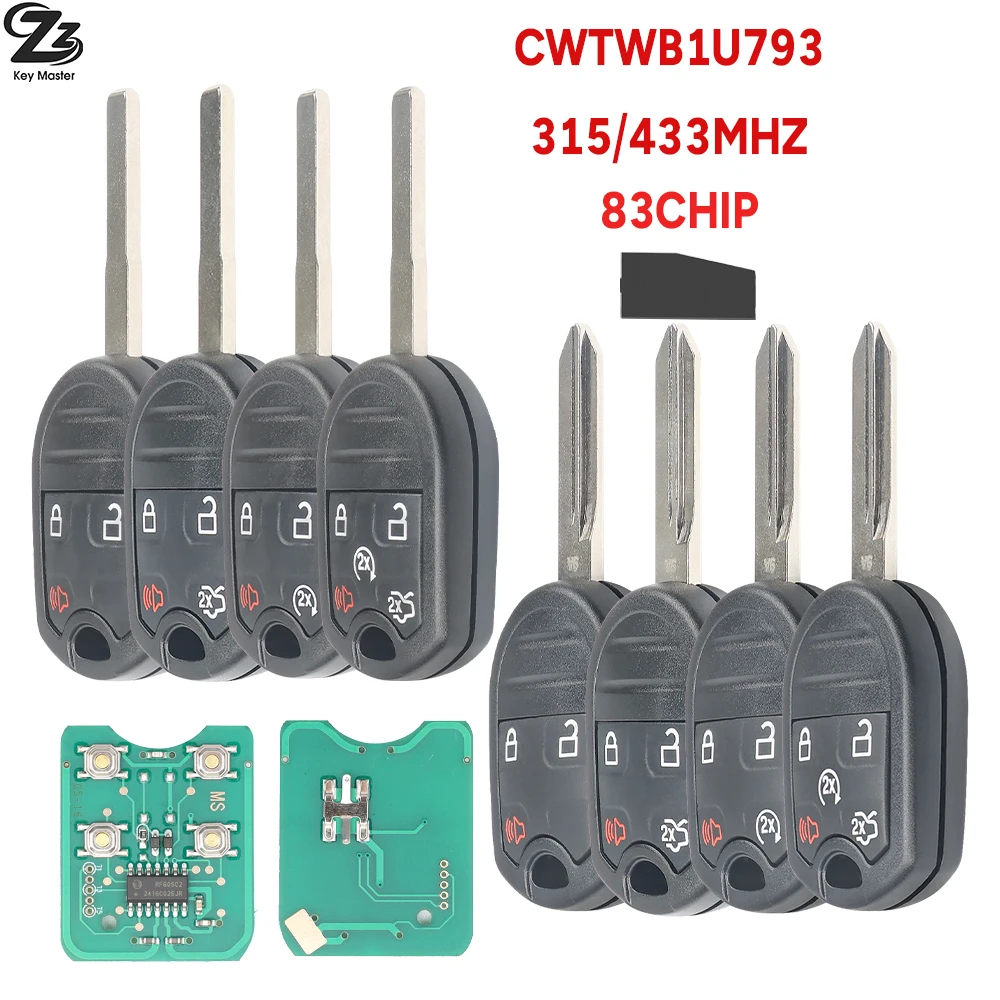 Zz 315/433MHZ 4D83 CWTWB1U793 Car Remote Key For Ford Expedition Edge Explorer Flex Escape Fusion Taurus Mazda Musta