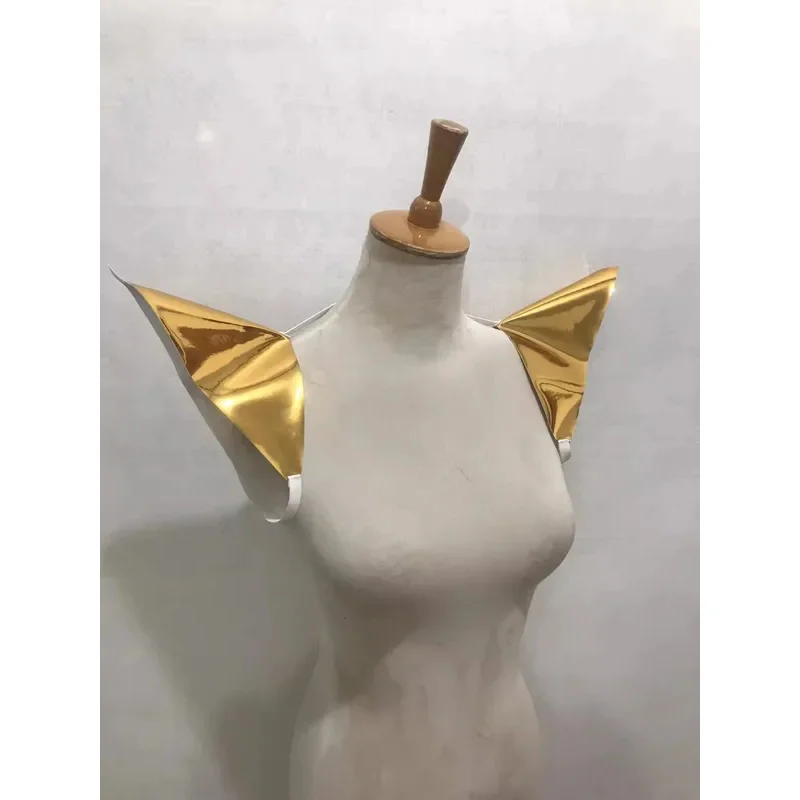 الفضة تحلق الكتف سترة تأثيري المرأة انقطاع الجاز منصات الكتف ملهى ليلي Dj Ds مرحلة الأداء اكسسوارات الهذيان Outfi