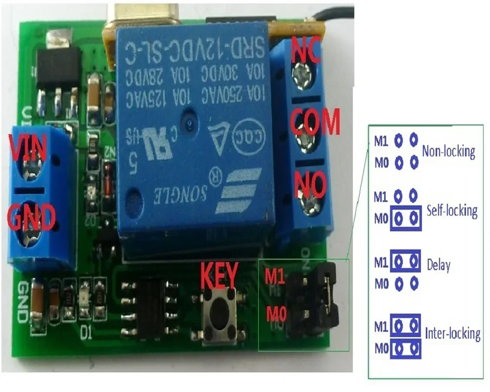 12V 433MHz Transmitter Control For Arduino Wireless Bulb of the Delay Relay Receiver Kits