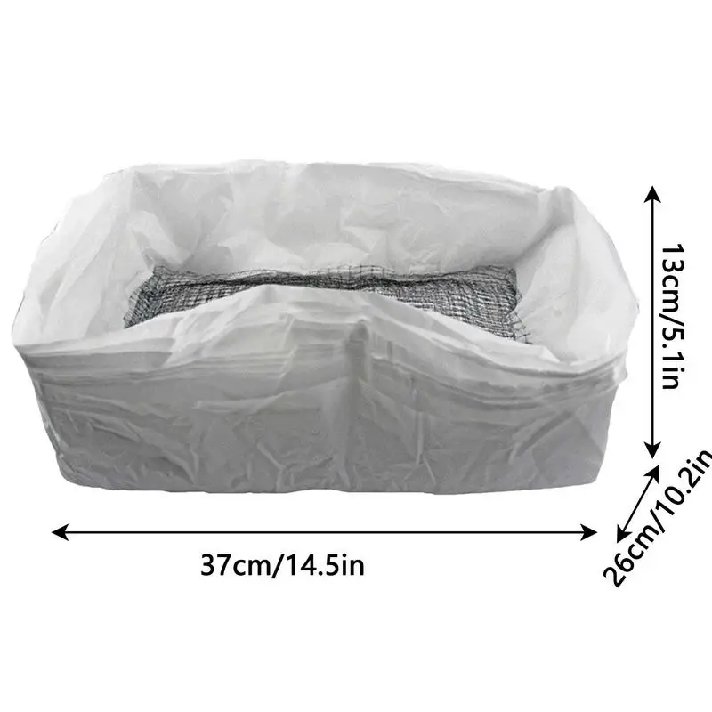 Cat Litter Bags Liners 10Pcs Drawstring Sifting Cat Litter Bags with Filter Net Reusable Litter Box Liners Thick Cat Litter Bags