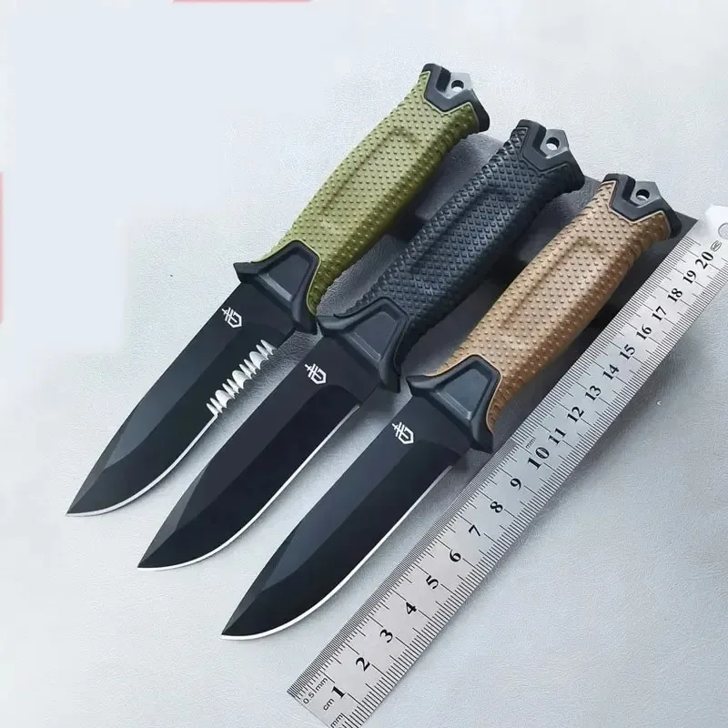 1PC Survival Knife, Stainless Steel Kitchen Utility Knife, High Hardness Cutting Knife, EDC Fixed Blade, Self-Defense Knife