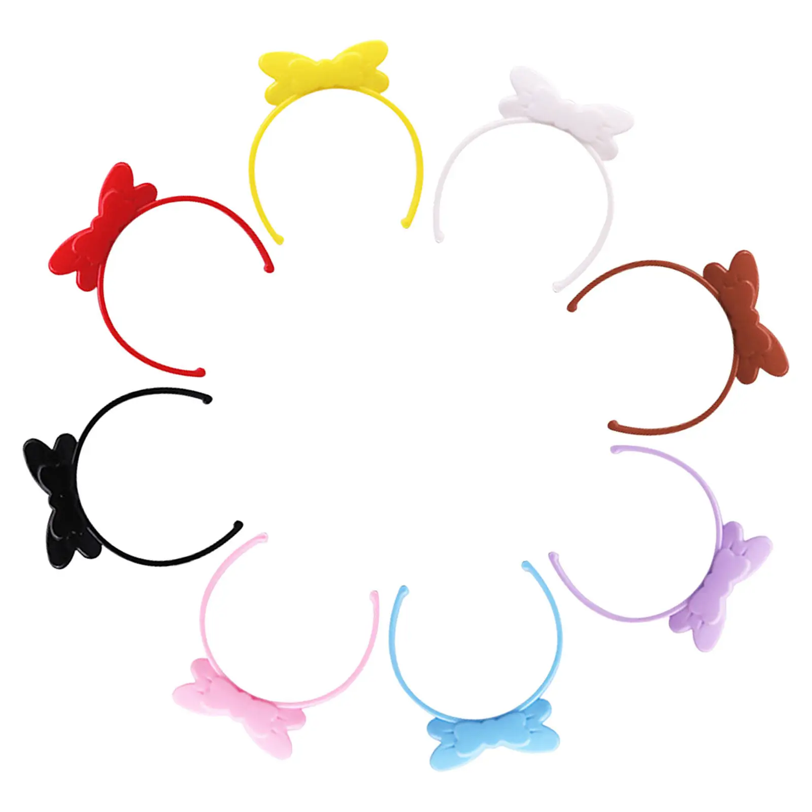 

8Pcs Cotton Bow Headband Miniature Bowknot Hair Hoop Mini Hair Accessories Dress Up Party Favors Dollhouse Decoration