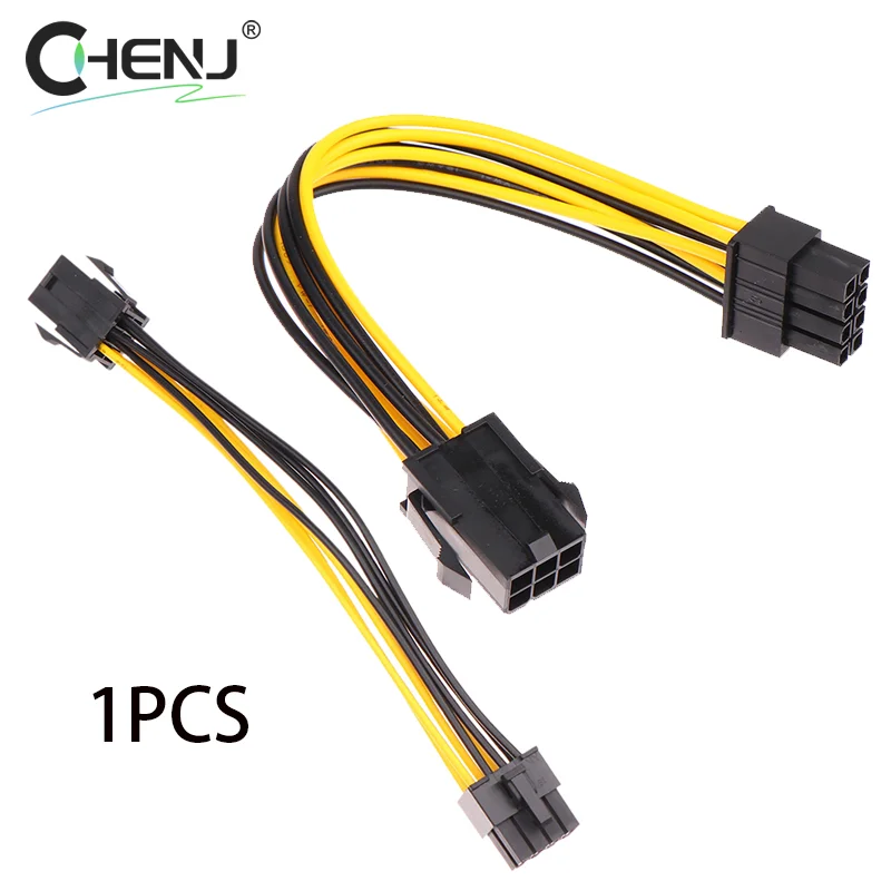 1PCS Powered Adapter 6pin To 8pin Adapter, PCI-e 6-pin Male To 8-pin Female Converter For 8pin GPU Video Card