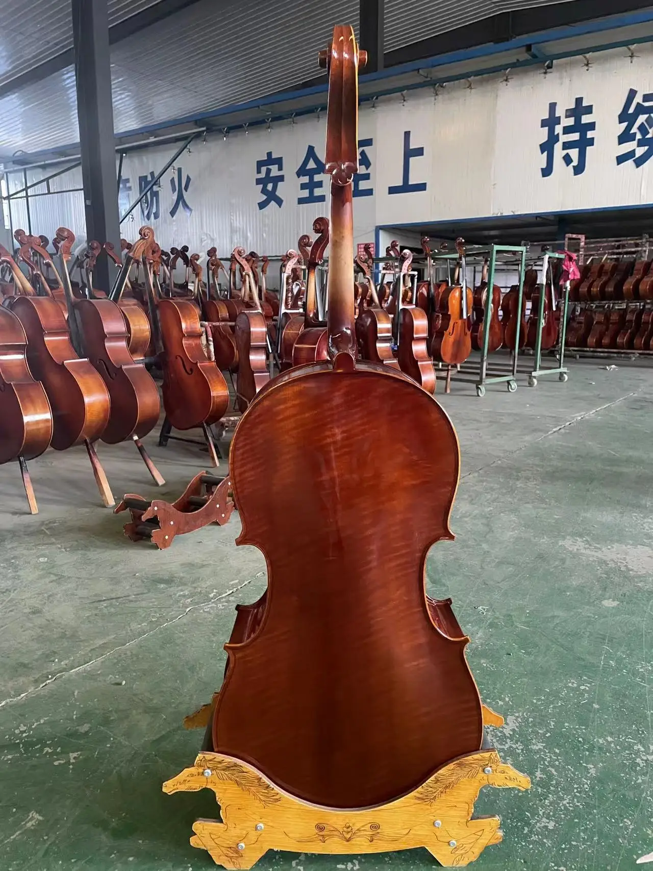 European Tiger Pattern Maple Wood Cello, Single Board Cello, Handmade Spruce Maple Wood, Ebony Tiger Pattern Cello Cl