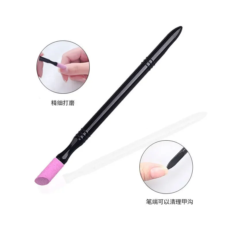 1/5PC Nails Art Quartz Grinding Pen Nail Cuticle Scissors Dead Skin Remover UV Gel Polish Manicure Stick Accessories Tools Ongle