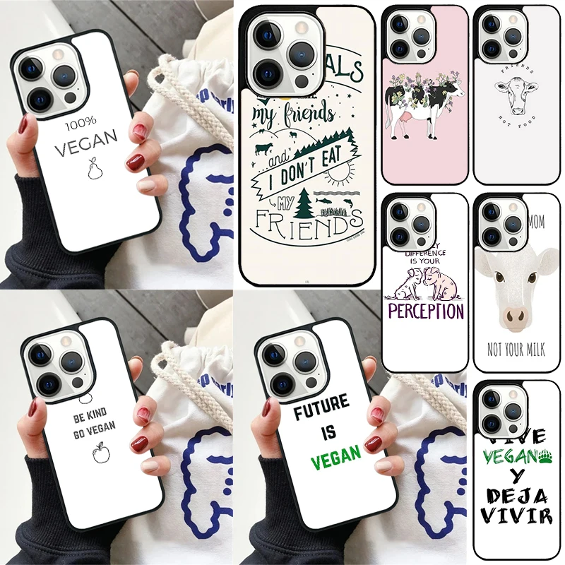 VEGAN QUOTES LOVE VEGGIE phone Case Cover For iPhone 16 15 14 Plus X XR XS for apple 16 11 12 13 mini Pro Max coque