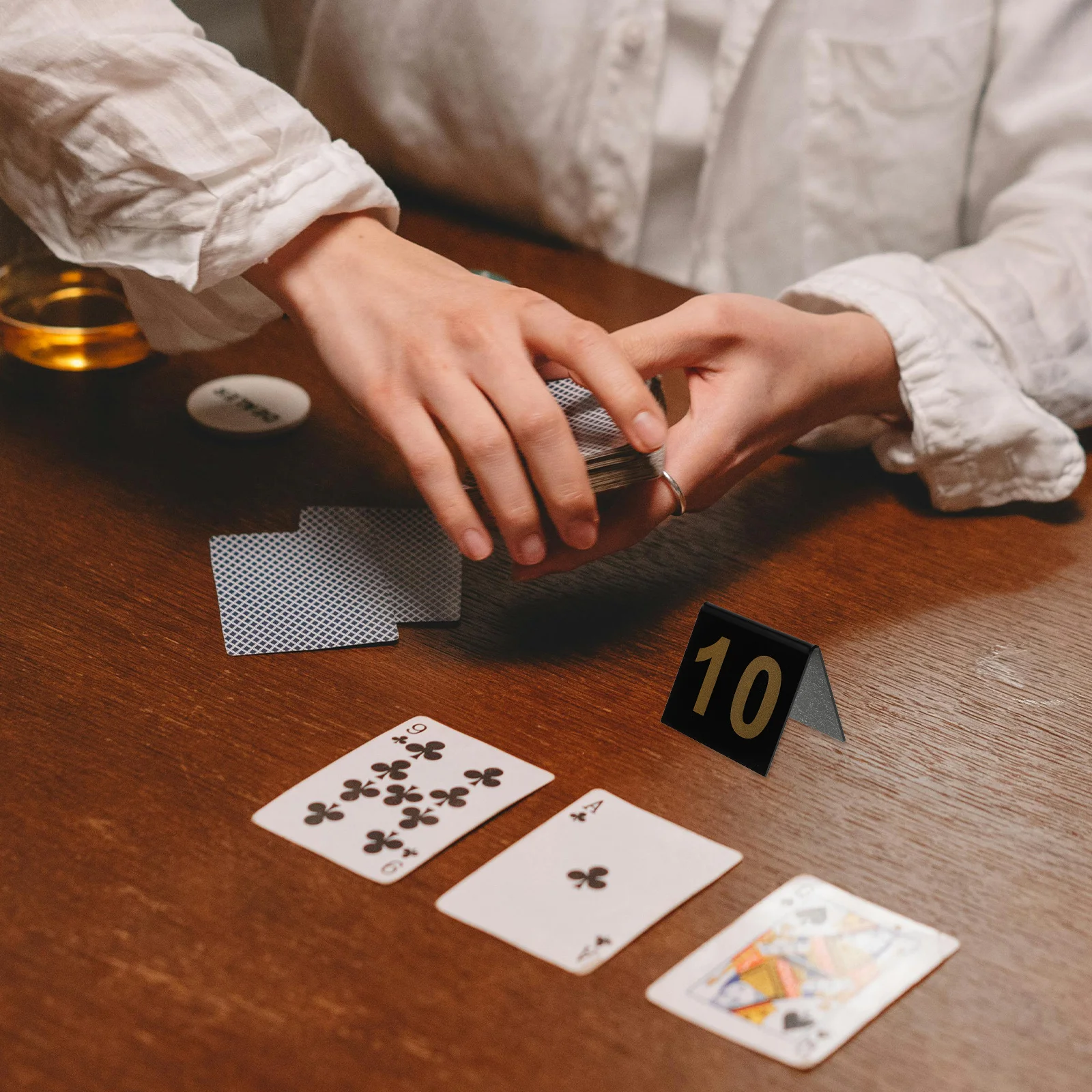 

12pcs Number Markers Acrylic V-Shaped Table Tent Numbers For Werewolf Game Detective Party Halloween Game Reusable Crime