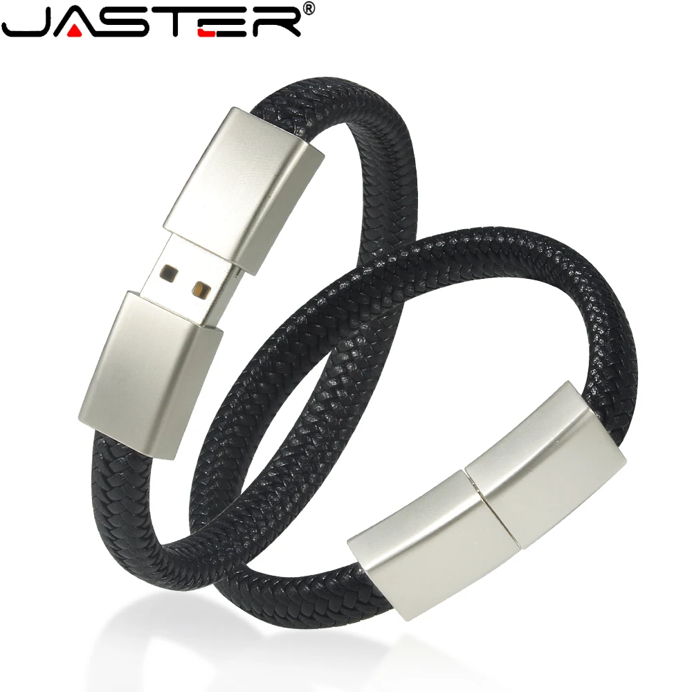

JASTER Креативный подарок USB-флешка 128 ГБ Металлическая карта памяти 64 ГБ Браслет-ручка 32 ГБ Черный USB-накопитель 16 ГБ Устройства хранения