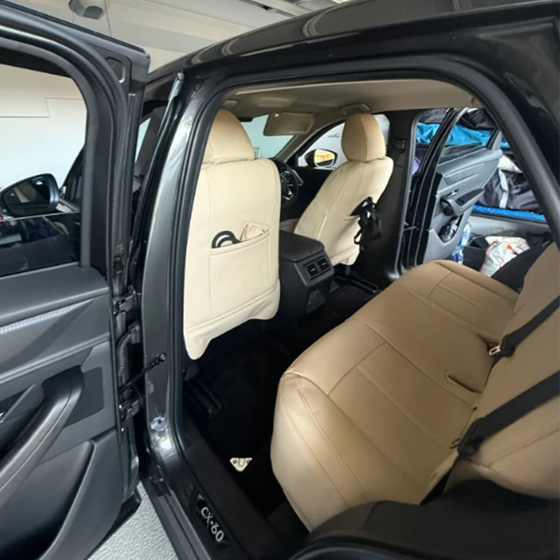 Custom fit for Mazda CX-60 Car Seat Covers Full Covered Top Quality Leather 2 Rows 5 Seats Full Set Accessories for Mazda CX60