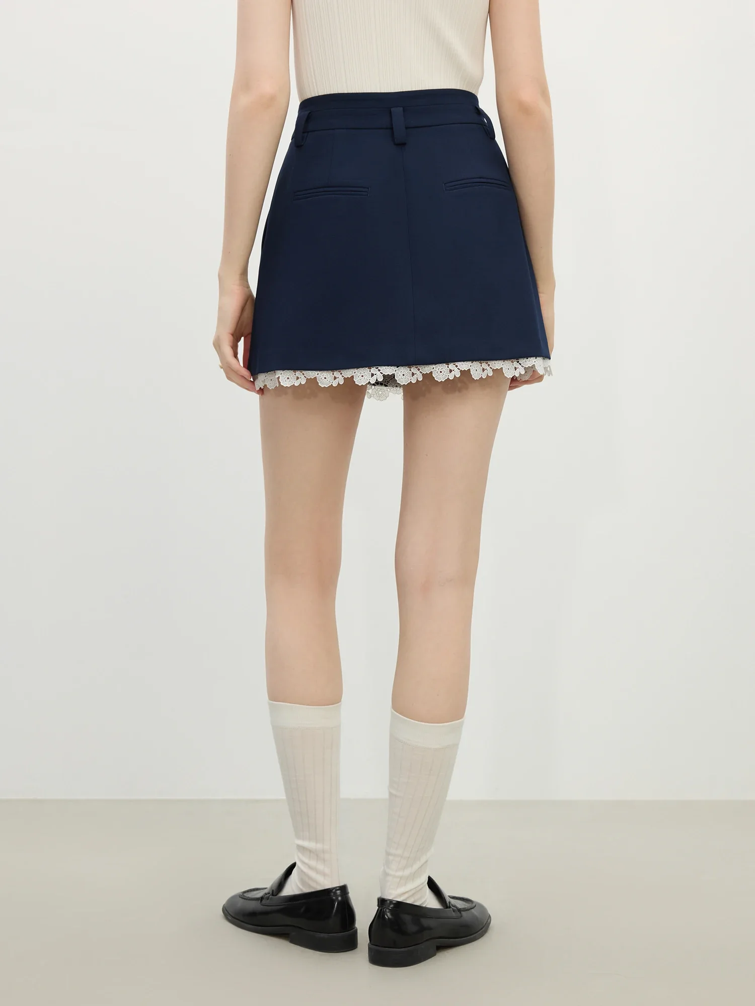 2026 New Lace Short Skirt Women Mini Skirt College Style A-line Pleated High Waist Skirt for Women Spring