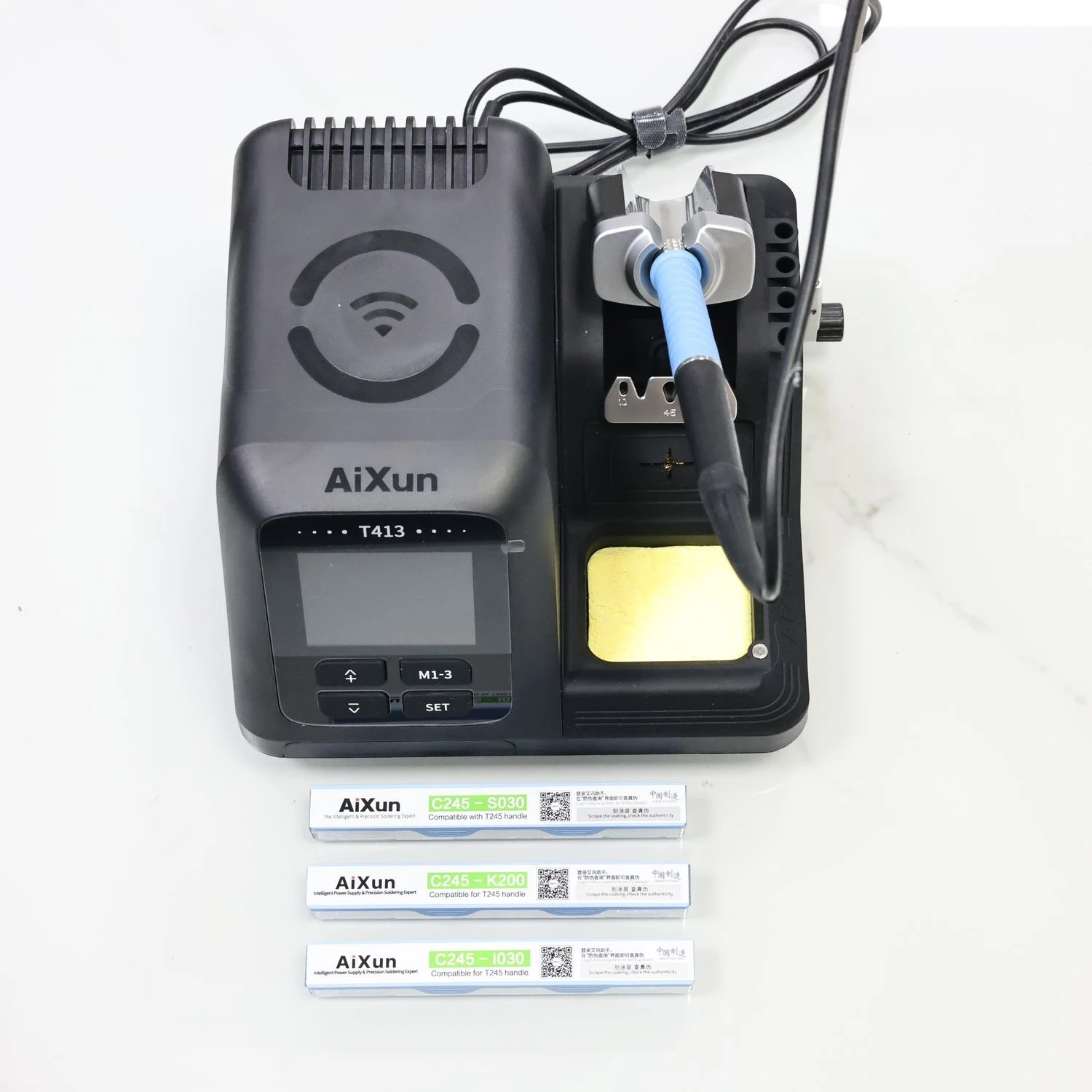 

Smart Temperature Adjustable AIXUN T413 Soldering Iron Kit, 7-Pin Handle, OTA Updates, Ideal for Micro Soldering