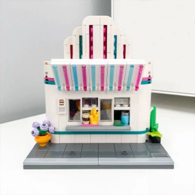 symoc Architettura Street View Building Blocks Negozio Negozio Casa Modello Mattoni fai da te Regalo di Natale Tovs per bambini