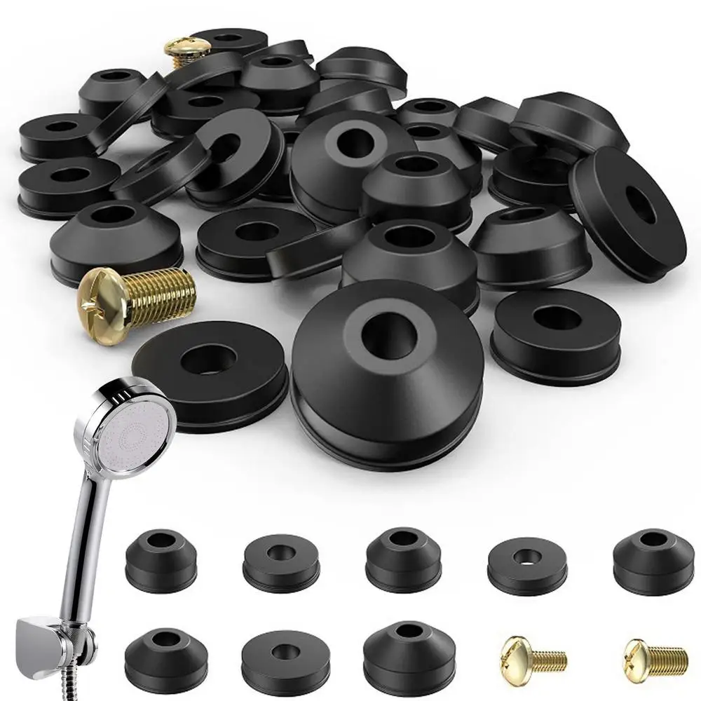 58Pcs Rubber Assortment Faucet Washer Repair Kit with Brass Screws Kitchen Tap Bathroom Sink Leak Faucet Maintenance Accessories