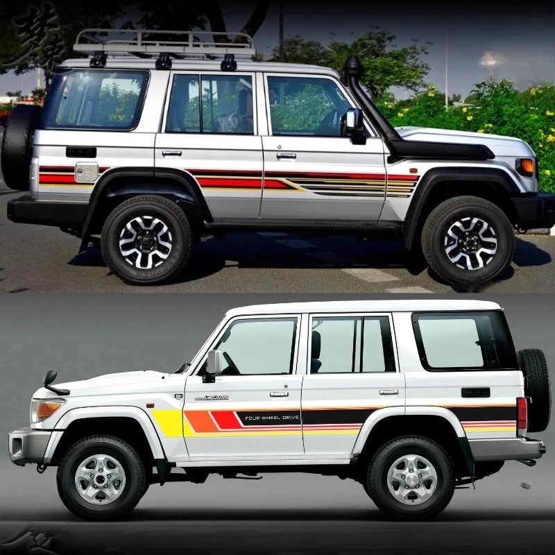 

Автомобильная наклейка, виниловая наклейка FORToyota Land Cruiser LC76 LC80 LC71 LC70, модное спортивное украшение, аксессуары для пленки на заказ