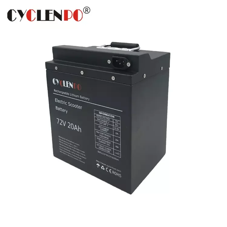 

Factory 72V 20Ah 30Ah 40Ah 50Ah 60Ah Lithium Ion Battery For Motorcycle