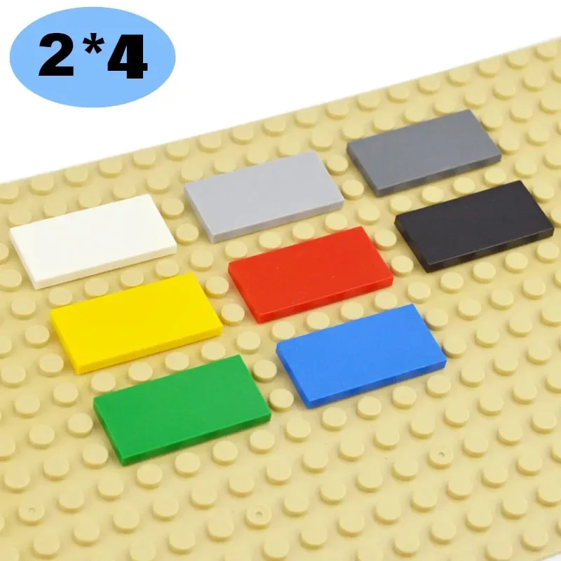 50PCS MOC ประกอบแบนกระเบื้องอนุภาค 2x4 ขนาด Smooth Building Blocks ใช้งานร่วมกับ 87079 DIY การศึกษาสร้างสรรค์ของเล่นอิฐ