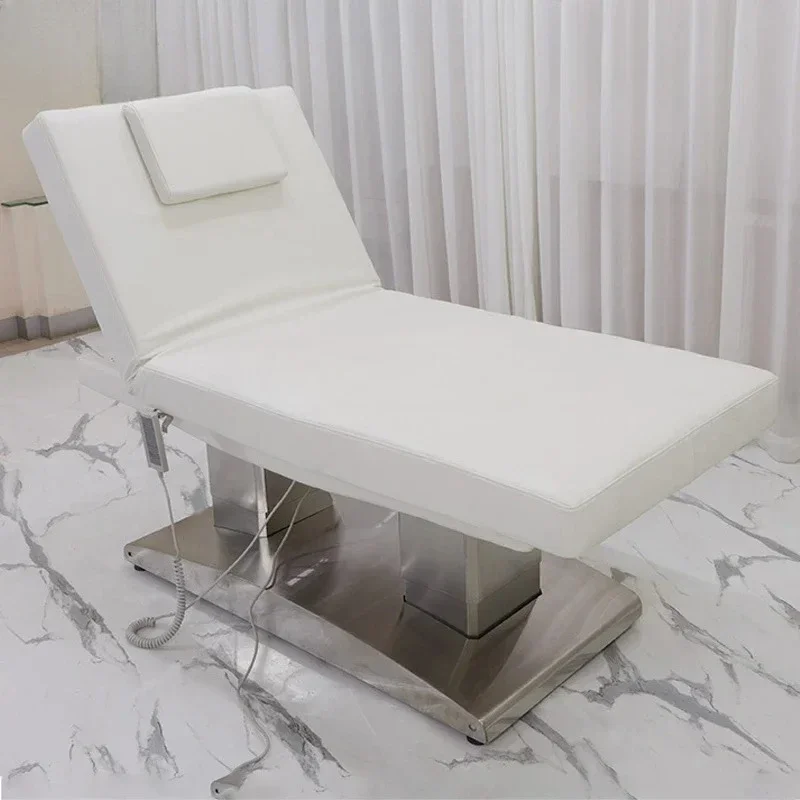 Modern White Salon Furniture Electric Cosmetic Beauty Spa Massage Table Lash Bed Facial Bed For Salon