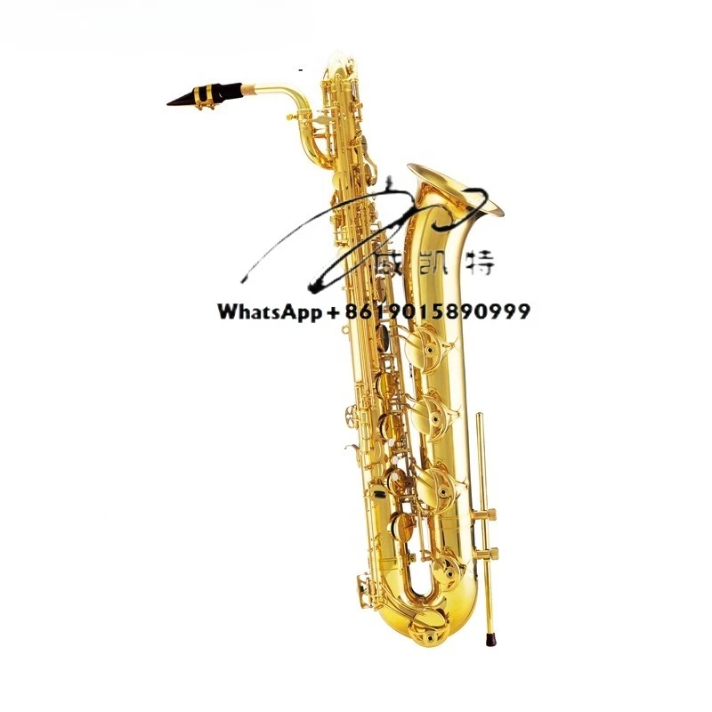

B Series Professional Special Made Yellow Brass Gold Lacquer Eb Baritone Saxophone With Low a to High F (JBS-B90)